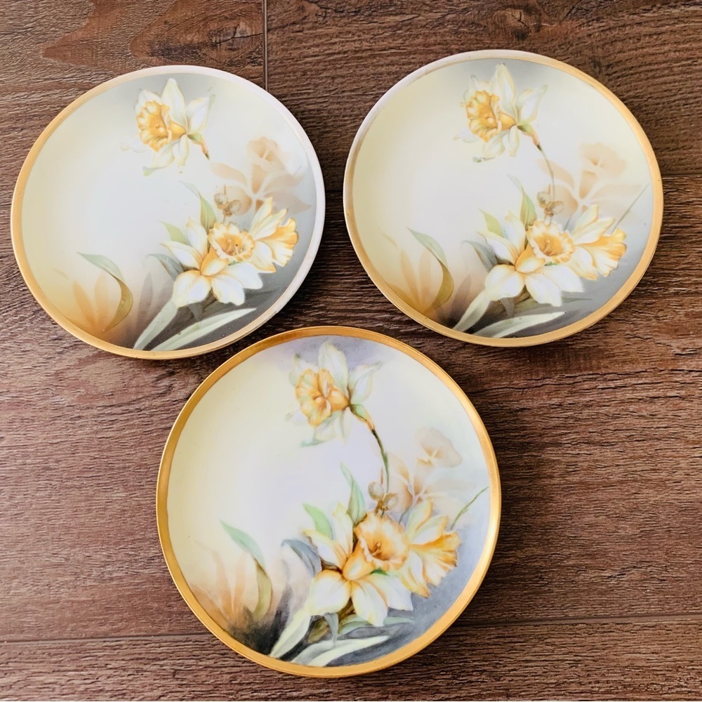 Vintage Gold Rims 3 Plates R. S. Germany - Picture 2 of 9